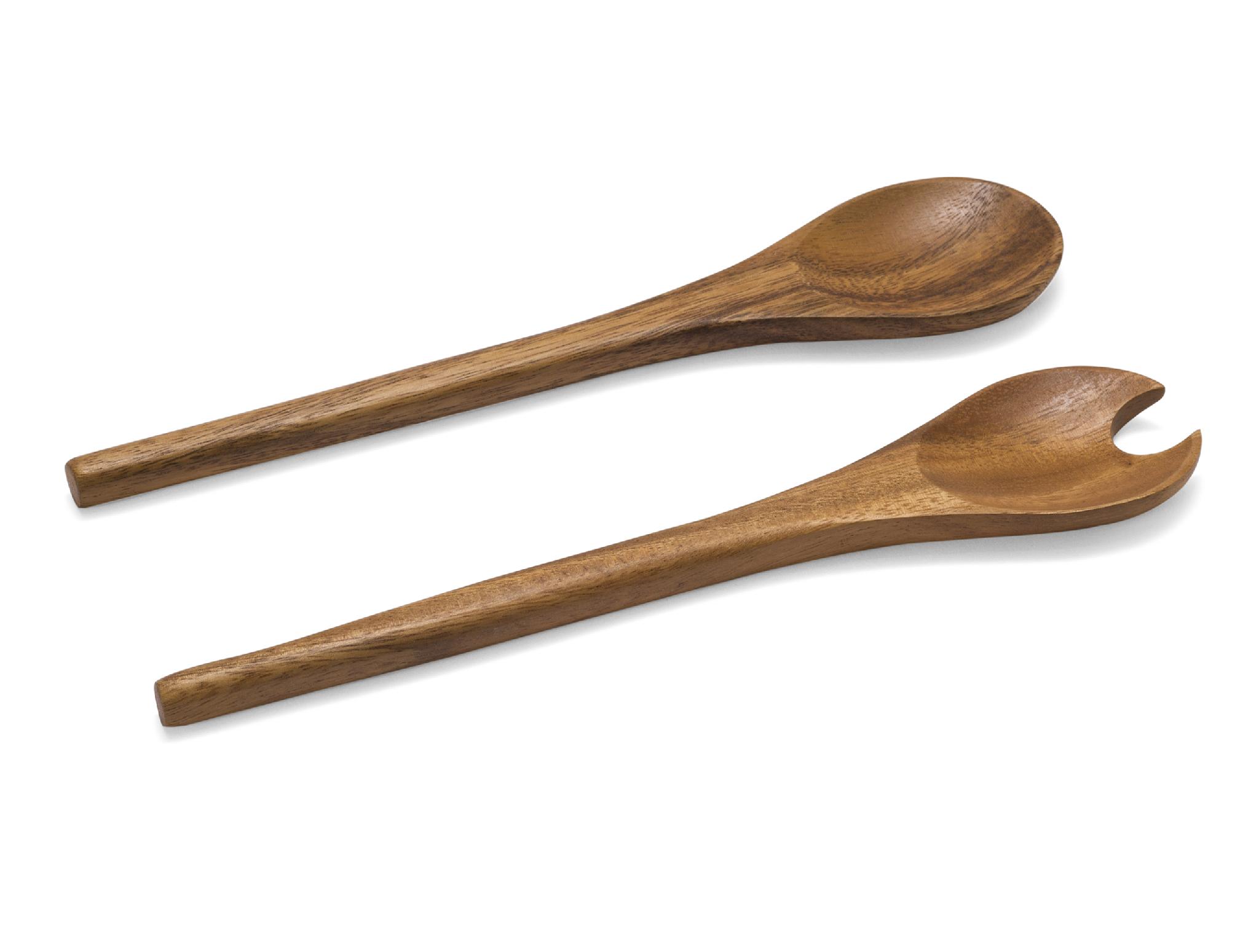 Salad Spoon & Fork Acacia
